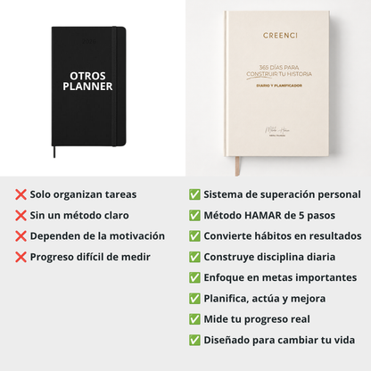 Diario y planificador para lograr tus metas